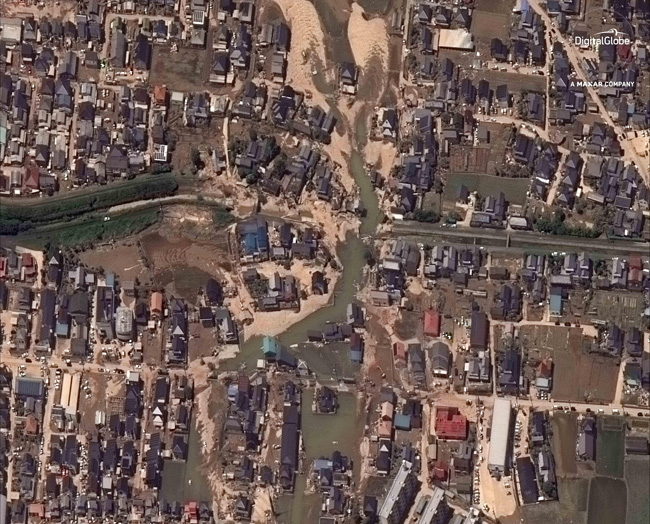 DigitalGlobe發布日本洪災地區高分辨率衛星圖像，以助力災害救援工作